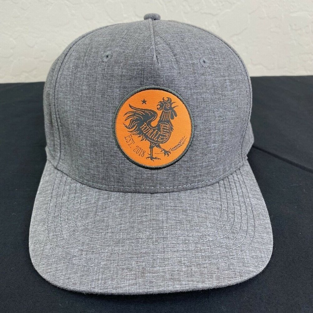 Rooster Rural Cloth EST 2018 Rooster Orange Patch Trucker Gray Hat Adjustable